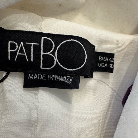 PatBo- NWT White Velvet Beaded Trim Blazer Mini Dress - Picture 6 of 8